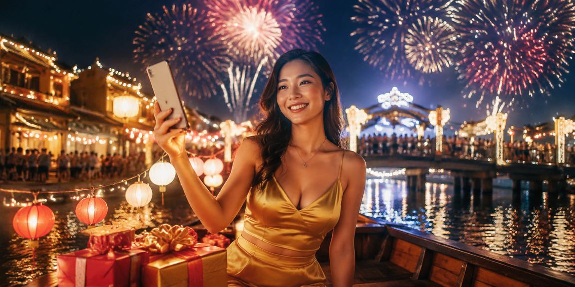 Không khí chơi casino trực tuyến tại chợ đêm Hội An về đêm