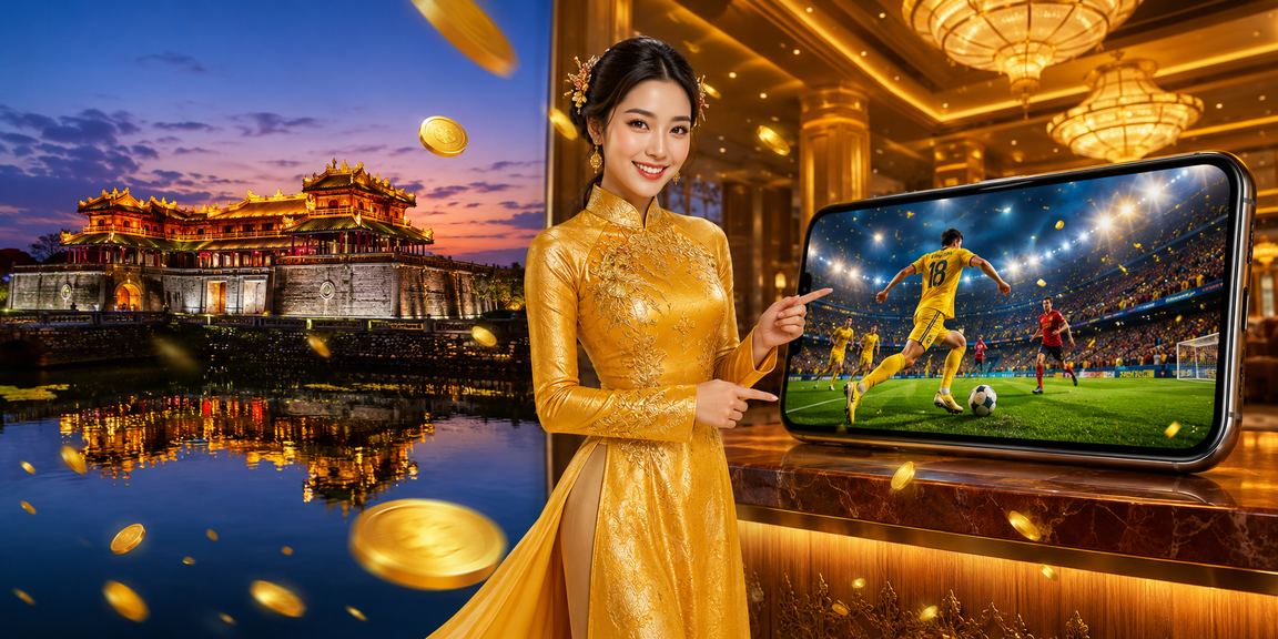 Phụ nữ Huế trong trang phục áo dài sử dụng điện thoại để nạp tiền và nhập voucher